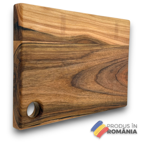 Tocator din lemn masiv de nuc european, Fund de bucatarie pentru taiat/servire, calitate superioara, 30x20 cm [6]