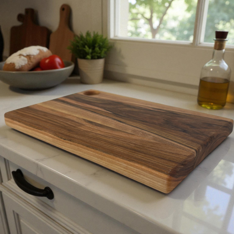 Tocatoare clasice - Tocator din lemn masiv de nuc european, Fund de bucatarie pentru taiat/servire, calitate superioara, 30x20 cm