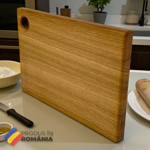 Tocatoare clasice - Tocator din lemn masiv de stejar, Fund de bucatarie pentru taiat/servire, calitate superioara, 30x20 cm