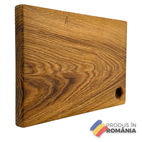 Tocator din lemn masiv de stejar, Fund de bucatarie pentru taiat/servire, calitate superioara, 30x20 cm [7]