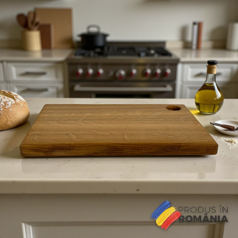 Tocator din lemn masiv de stejar, Fund de bucatarie pentru taiat/servire, calitate superioara, 30x20 cm [3]