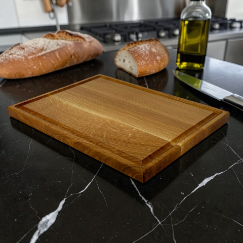 Tocătoare clasice - Tocator din lemn masiv de stejar, Fund de bucatarie pentru taiat/servire, calitate superioara, 40x30 cm