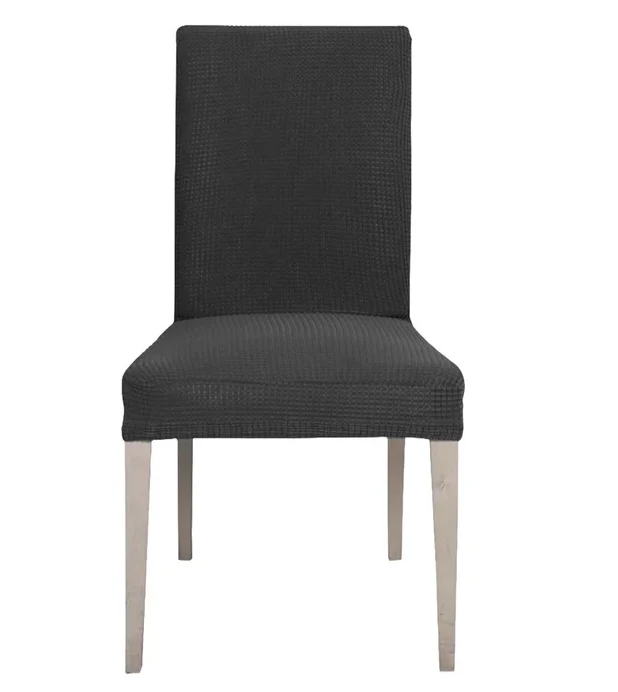 Set 6 Huse Scaun din Bumbac Embosat GRI | HFV06 [3]