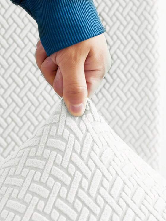 Set 6 Huse Scaun din Bumbac Embosat ALB| HFV05 [5]