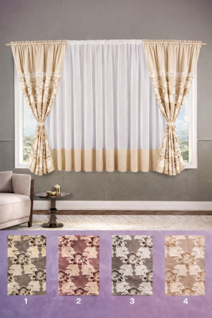 Draperii / Perdele - Set 2 x Draperii ( 150x180cm) + Perdea ( 400x180cm ) x129