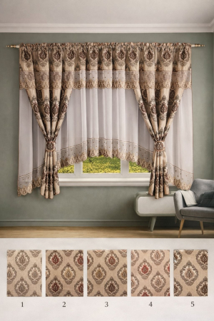 Draperii / Perdele - Set 2 in 1 Draperie + Perdea 5 D ( 400x155cm ) x141