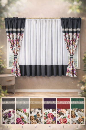 Draperii / Perdele - Set 2 x Draperii ( 150x160cm) + Perdea ( 400x160cm ) x127