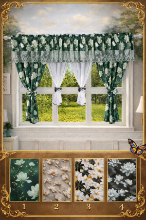 Draperii / Perdele - Set 2 in 1 Draperie + Perdea 5 D ( 400x155cm ) x184