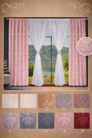 Draperii / Perdele - Set 2x Draperii ( 150x250cm ) + Perdea ( 400x250cm ) p112