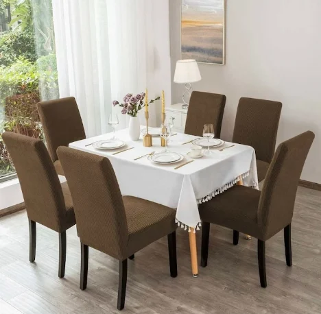 Set 6 Huse Scaun din Bumbac Embosat MARO| HFV03