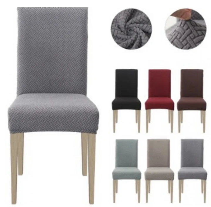 Set 6 Huse Scaun din Bumbac Embosat NEGRU| HFV02 [2]
