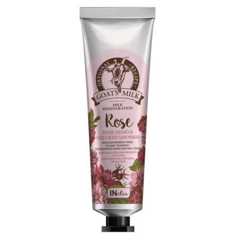 Creme pentru maini - Crema pentru maini si unghii concentrata, cu lapte de capra si ulei de trandafir japonez INelia Revers 100 ml