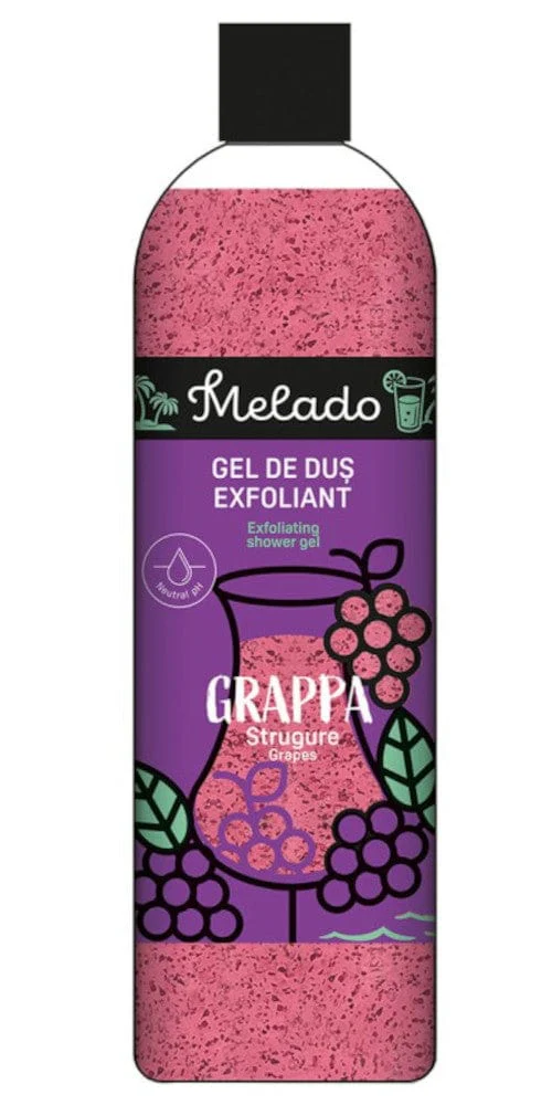 Gel de Dus    - MELADO - Gel de dus exfoliant GRAPPA - strugure, 500ml
