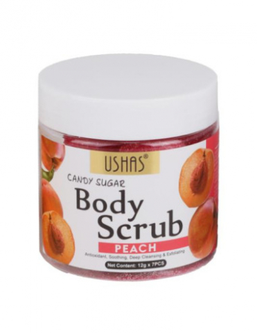 Ingrijire ten - Scrub de Corp USHAS Candy Sugar cu Piersică 12g x 7 buc