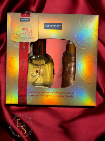 Seturi Cadou - Sence Collection Caseta femei:Parfum+Ulei de corp 90ml+50 ml Red Scarlet