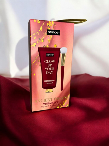 Ingrijirea fetei - Sence Collection Masca de fata cu argila+pensula din silicon 50 ml Glow Up Your Day