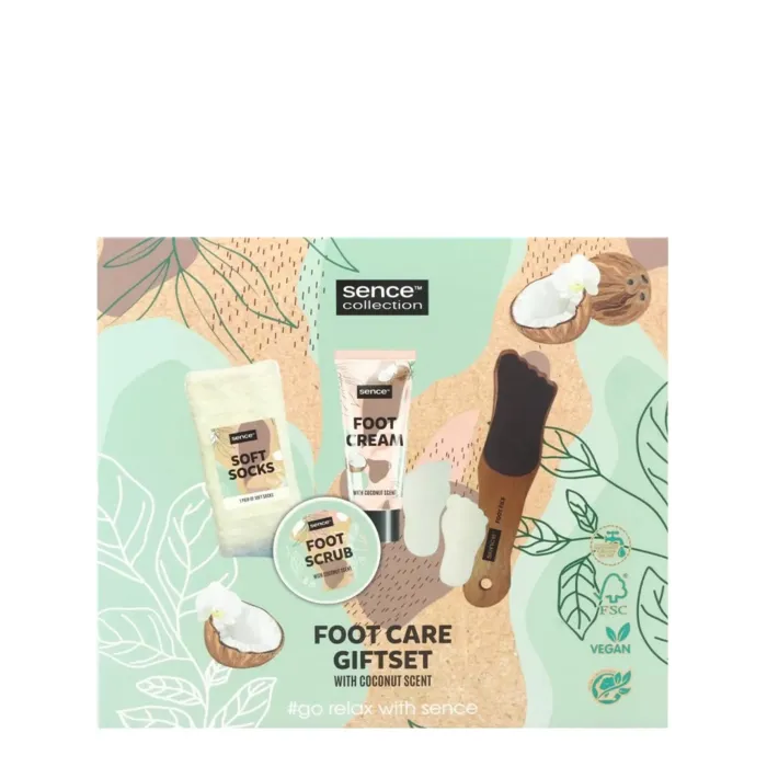Seturi Cadou - Sence Collection Set cadou pentru ingrijirea picioarelor:Crema+Scrub+Bomba+Sosete+Pila 2x100+2x30 g
