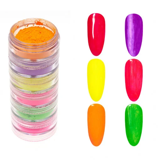 Diverse - Set 6 pigmenti neon W54 Oranjollie