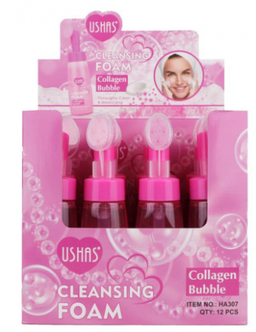 Ingrijirea fetei - Spumă de Curățare USHAS Collagen Bubble, 240g – Purificare & Hidratare pentru Ten Luminos