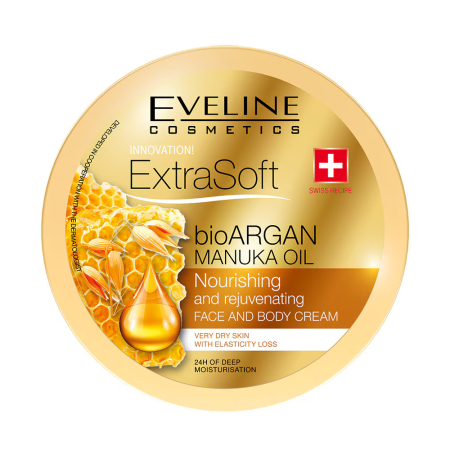 Ingrijire Personala - Eveline ExtraSoft Bio Argan & Manuka Oil Cremă Față și Corp