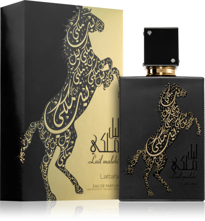 Parfumuri - Lattafa Lail Maleki este o apă de parfum unisex de 100 ml, cu note orientale dulci și lemnoase. Parfum arabesc intens, cu persistență ridicată, ideal pentru seară și ocazii speciale.