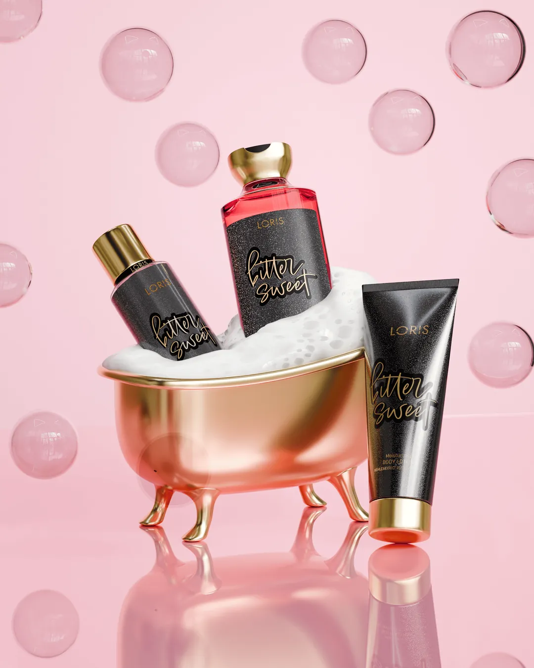 Loris Bitter Sweet Gel de Duș 295 ml – Gel de Duș Parfumat, Răsfăț Senzorial pentru Femei [2]