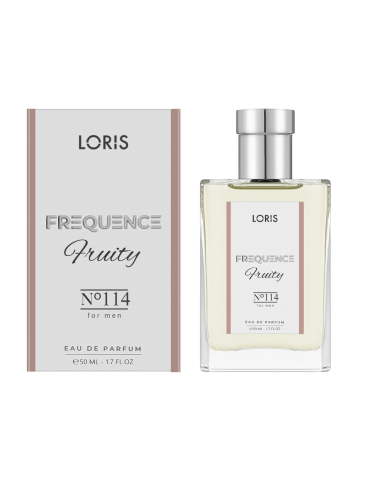 FREQUENCE - Loris E-114 Frequence – Parfum Masculin Acvatic Lemnos cu Note de Coacăze Negre, Iris și Vetiver 50ML