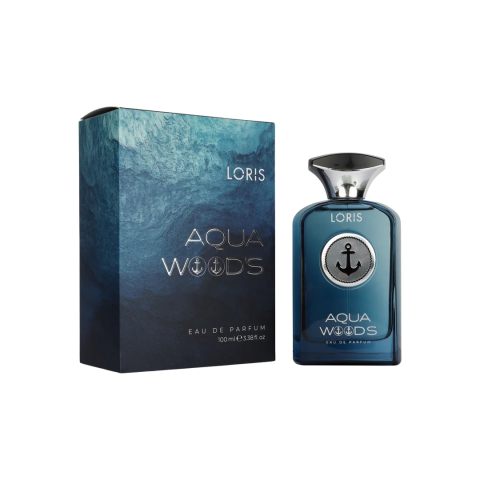 Barbati - Loris Parfum Aqua Woods Apa de Parfum Barbati 100ML – Răcoare Marină și Eleganță Lemnoasă