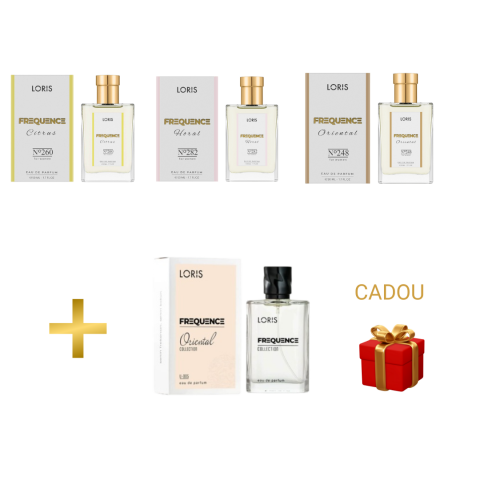 PROMOTII - PACHET PROMOTIONAL: 3 + 1 Gratuit Parfumuri Gama Frequence Barbati sau Dama 4 x 50ML