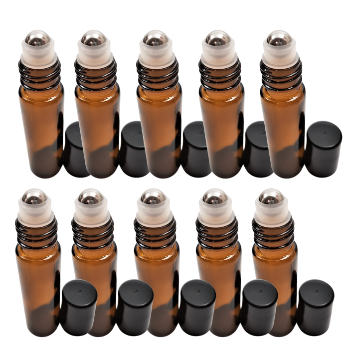 Set 10 recipiente rollon brune 10 ml [1]