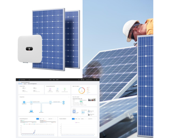 Sistem fotovoltaic hibrid 4kW, Invertor Huawei, monofazat, panouri Canadian Solar N-Type (montaj si dosar prosumator incluse) [1]