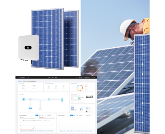 Sistem fotovoltaic hibrid 6kW, Invertor Huawei, monofazat, baterii 5kW, panouri Canadian Solar N-Type (montaj si dosar prosumator incluse) [1]