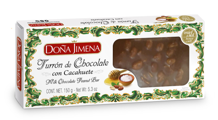 Dulciuri - DONA JIMENA TURRON DE CHOCOLATE CON CACAHUETE ( CIOCOLATA CU ARAHIDE ) 150G