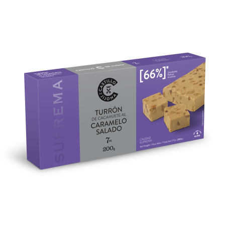 Dulciuri - JIJONA TORTA NUGA CU ARAHIDE SI CARAMEL SARAT 200G