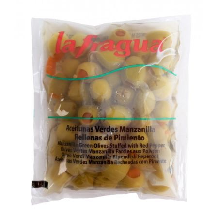 Masline - LA FRAGUA MASLINE VERZI UMPLUTE CU ARDEI 150 G 300/340