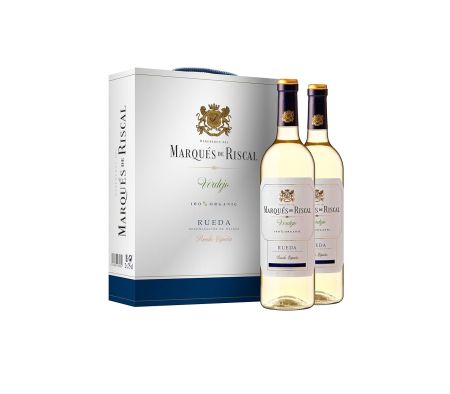 Băuturi - MARQUES RISCAL VERDEJO ORGANIC PACHET 2X0.75L ALB