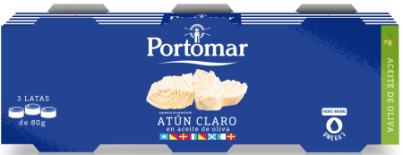 Conserve - PORTOMAR TON ALB 3X80G IN ULEI DE MASLINE