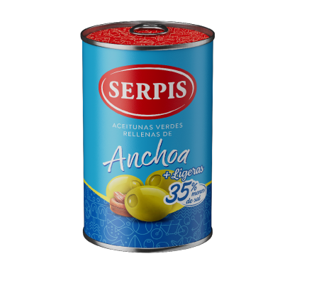 Masline - SERPIS MASLINE RELLENAS CU ANCHOA 300G