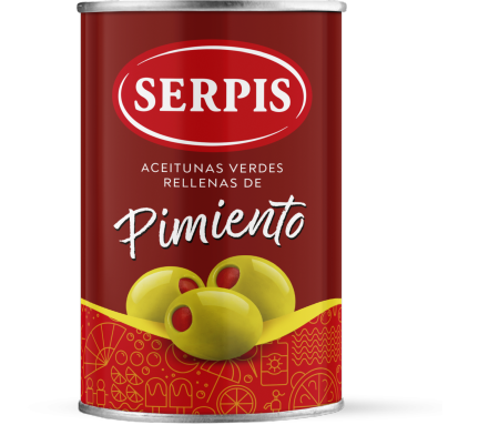 Masline - SERPIS MASLINE RELLENAS CU PIPER  300G