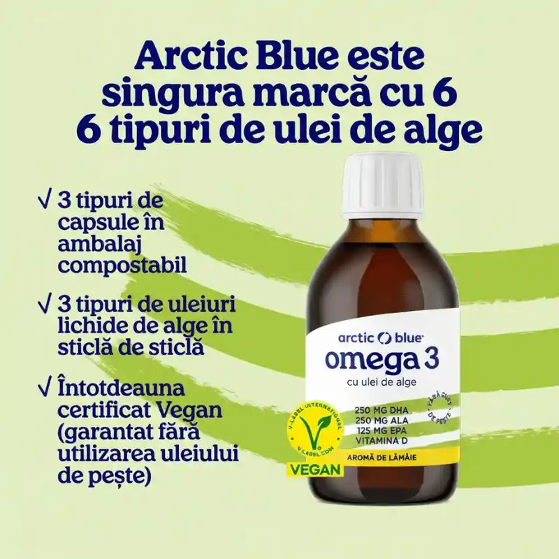 Omega 3 Vegan + Vitamina D3 – Ulei din Alge & Canepa 150 ml [4]