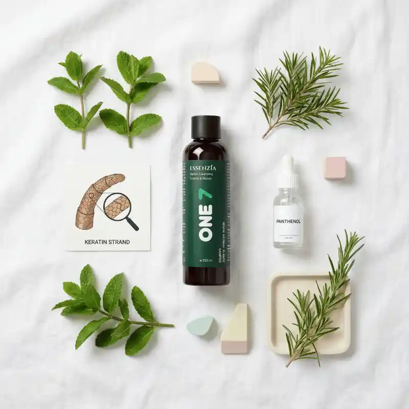 Șampon Natural cu 7 Plante, Keratină și Panthenol pentru Regenerare și Creștere Păr – 250 ml [5]