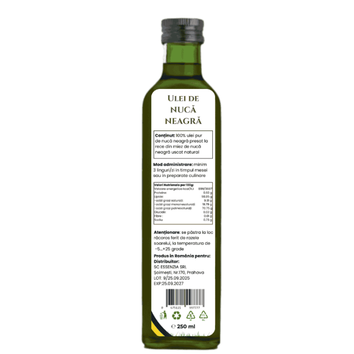 3+1 GRATIS Ulei de Nucă Neagră Presat la Rece – Suport Natural pentru Digestie 250 ml [3]