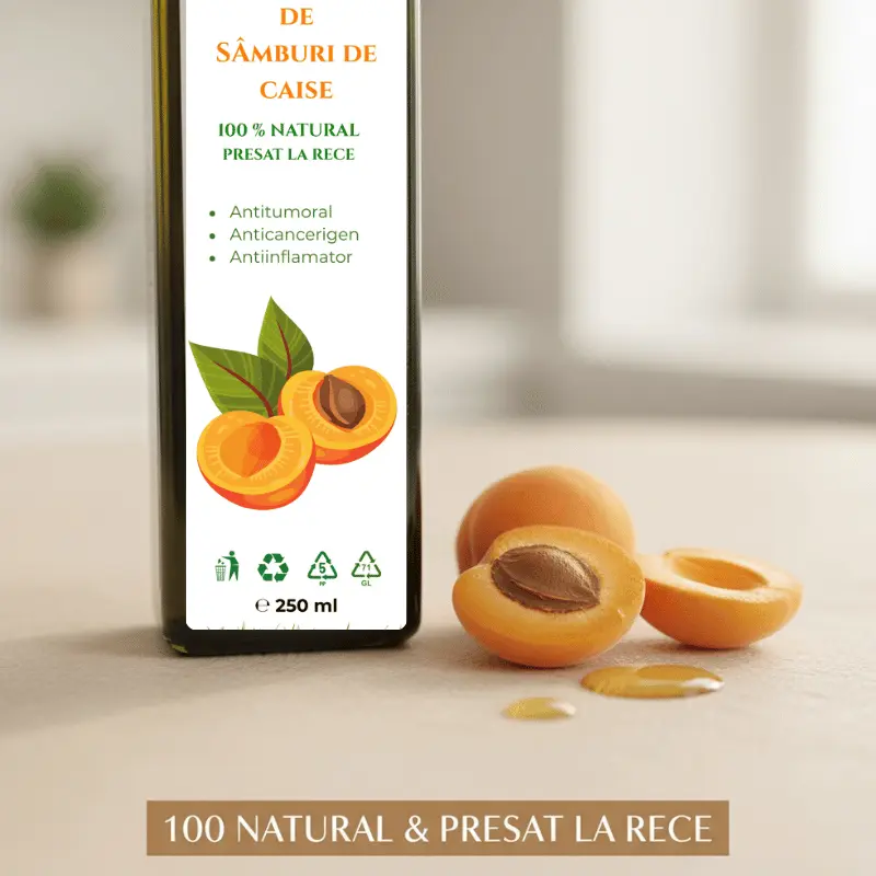 Pachet 3 x Ulei din Samburi de Caise 100% presat la rece 250 ml [5]