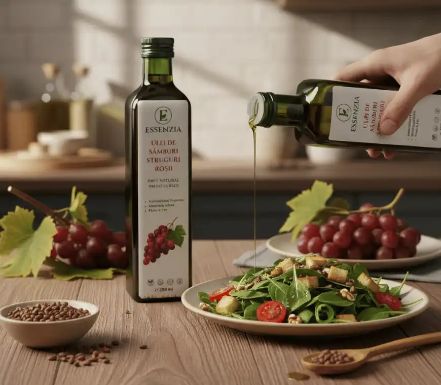 Ulei Natural din Samburi de Struguri Rosii 105 presat la rece [5]