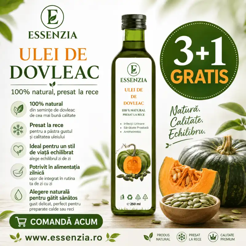 Promotii - 3+1 GRATIS Ulei de Dovleac Presat la Rece – Suport Natural pentru Prostată și Sistemul Urinar