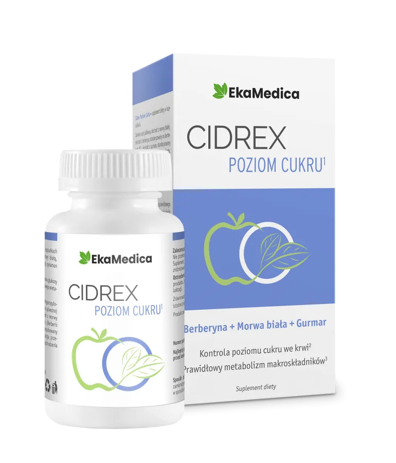 Suplimente - Cidrex Glicemie  – Oțet de Mere, Dud Alb, Berberină, Gurmar și Crom | 60 capsule