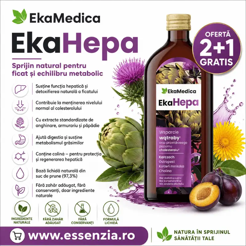 Suplimente - 2+1 GRATIS Eka Hepa - Pentru susținerea ficatului 500 ml