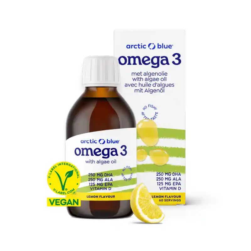 Inima & Colesterol - Omega 3 Vegan + Vitamina D3 – Ulei din Alge & Canepa 150 ml