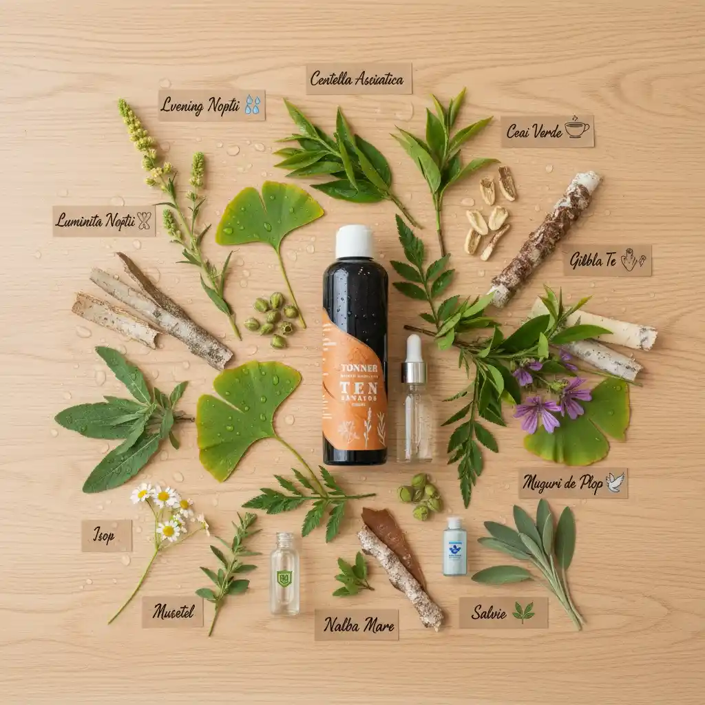 Ingrijire - Toner Ten Sănătos - 11 plante esențiale & Acid Hialuronic  250 ml