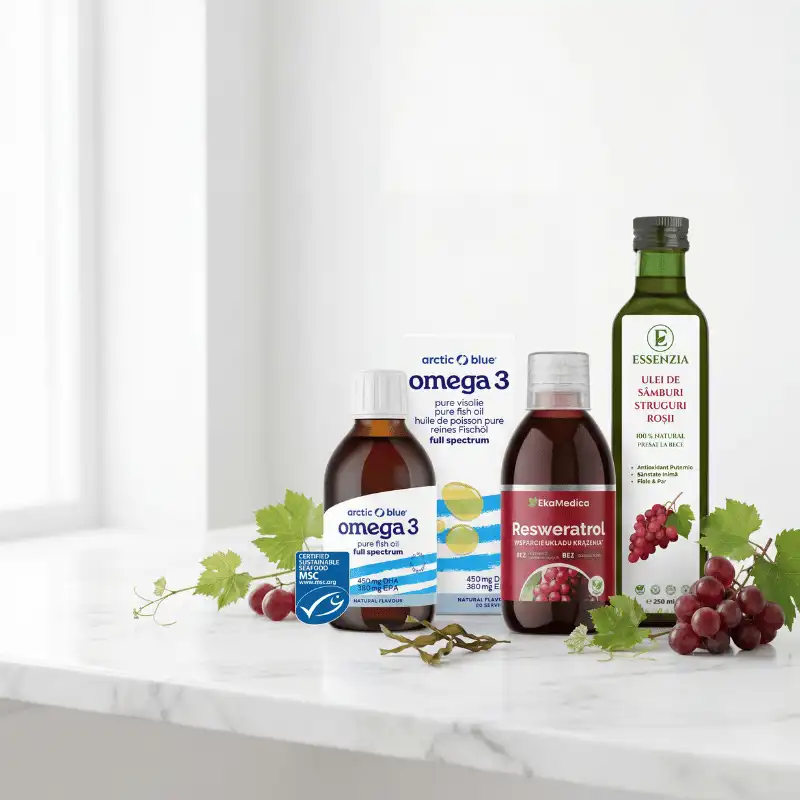 Pachete - Protocol Colesterol & Inimă – Protecție Antioxidantă, Omega-3 și Susținere Cardiovasculară